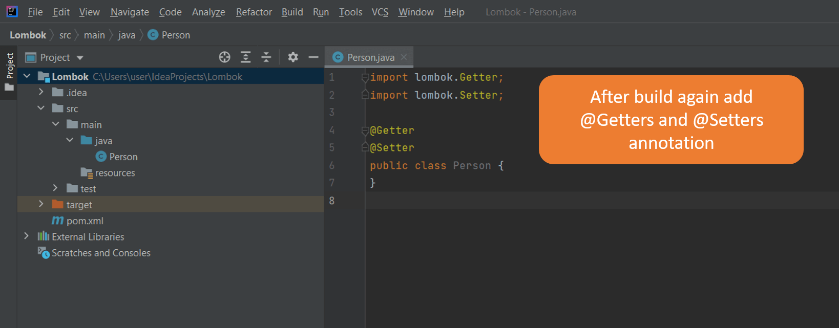 lombok not generating getters and setters intellij